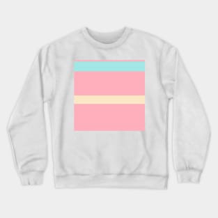 A rare alliance of Soft Pink, Robin'S Egg Blue, Magic Mint and Bisque stripes. Crewneck Sweatshirt